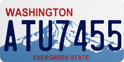 WA license plate ATU7455