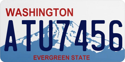 WA license plate ATU7456