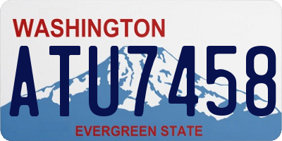 WA license plate ATU7458