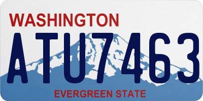 WA license plate ATU7463