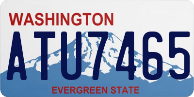 WA license plate ATU7465