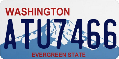WA license plate ATU7466