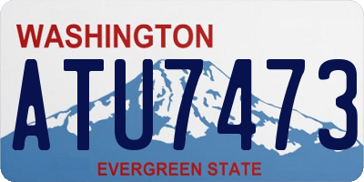 WA license plate ATU7473