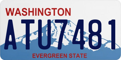 WA license plate ATU7481