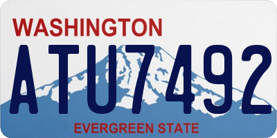 WA license plate ATU7492