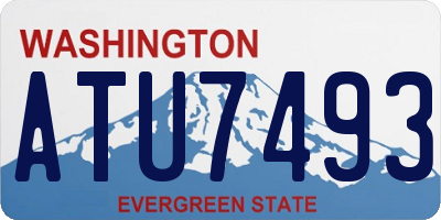 WA license plate ATU7493