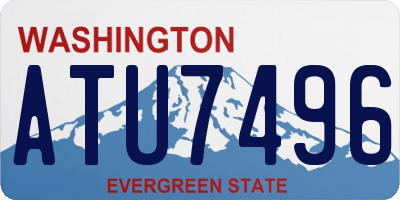 WA license plate ATU7496