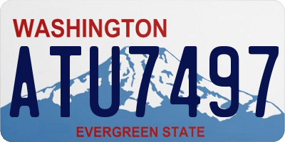 WA license plate ATU7497
