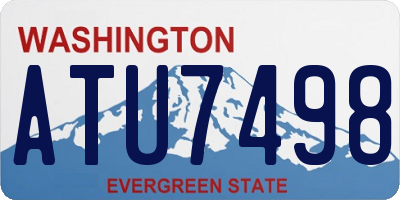 WA license plate ATU7498