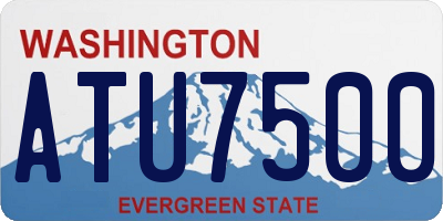 WA license plate ATU7500