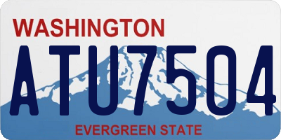 WA license plate ATU7504