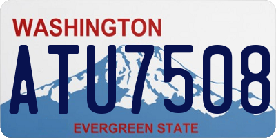 WA license plate ATU7508