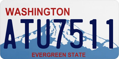 WA license plate ATU7511