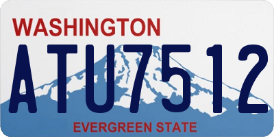 WA license plate ATU7512
