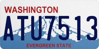 WA license plate ATU7513