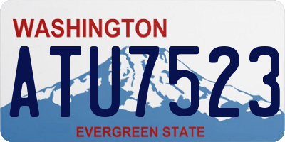 WA license plate ATU7523