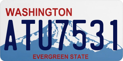 WA license plate ATU7531