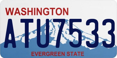 WA license plate ATU7533