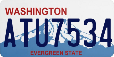 WA license plate ATU7534