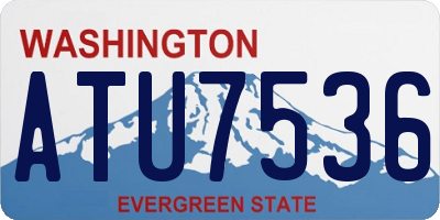 WA license plate ATU7536