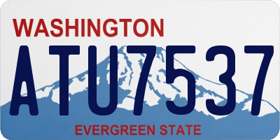 WA license plate ATU7537