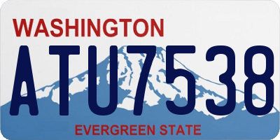 WA license plate ATU7538