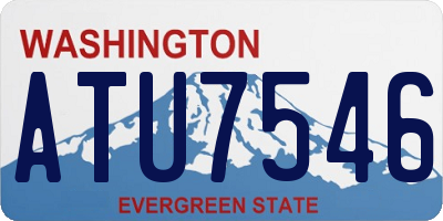 WA license plate ATU7546