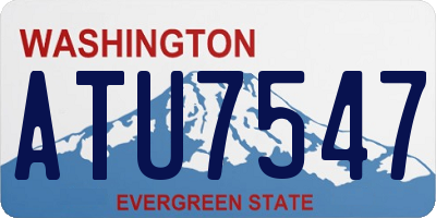 WA license plate ATU7547