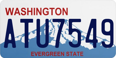 WA license plate ATU7549