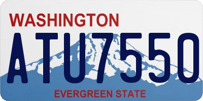 WA license plate ATU7550