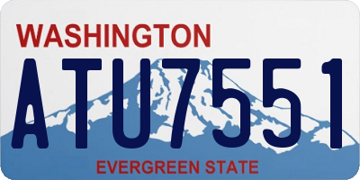 WA license plate ATU7551