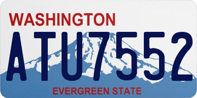 WA license plate ATU7552
