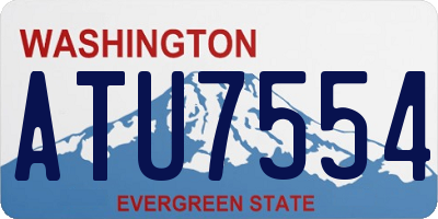 WA license plate ATU7554