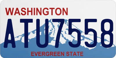 WA license plate ATU7558