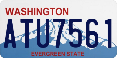 WA license plate ATU7561