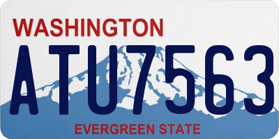 WA license plate ATU7563