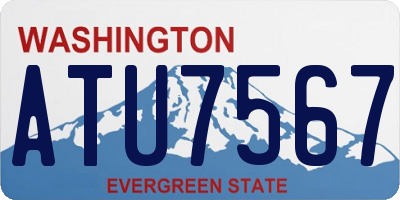 WA license plate ATU7567