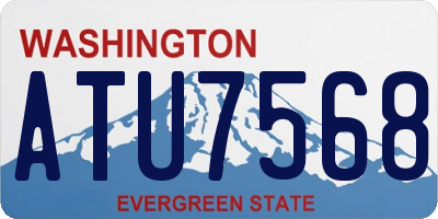WA license plate ATU7568