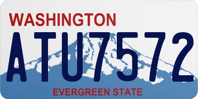 WA license plate ATU7572