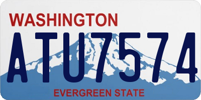 WA license plate ATU7574