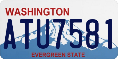 WA license plate ATU7581