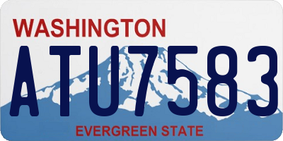 WA license plate ATU7583