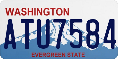 WA license plate ATU7584