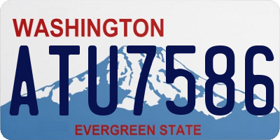 WA license plate ATU7586