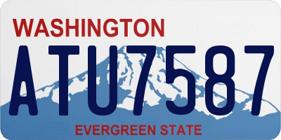 WA license plate ATU7587