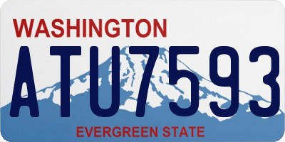 WA license plate ATU7593
