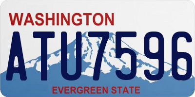 WA license plate ATU7596