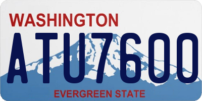 WA license plate ATU7600