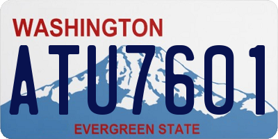WA license plate ATU7601