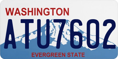 WA license plate ATU7602